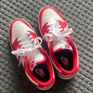 Nike Crimson and White Athletic Shoes
